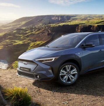 Subaru Solterra SUV a very advanced technological new vehicle . Subaru electric